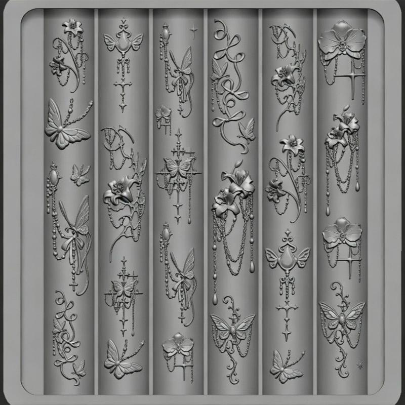 Nail Art Vintage - Vintage Baroque Style Nail Art Mold