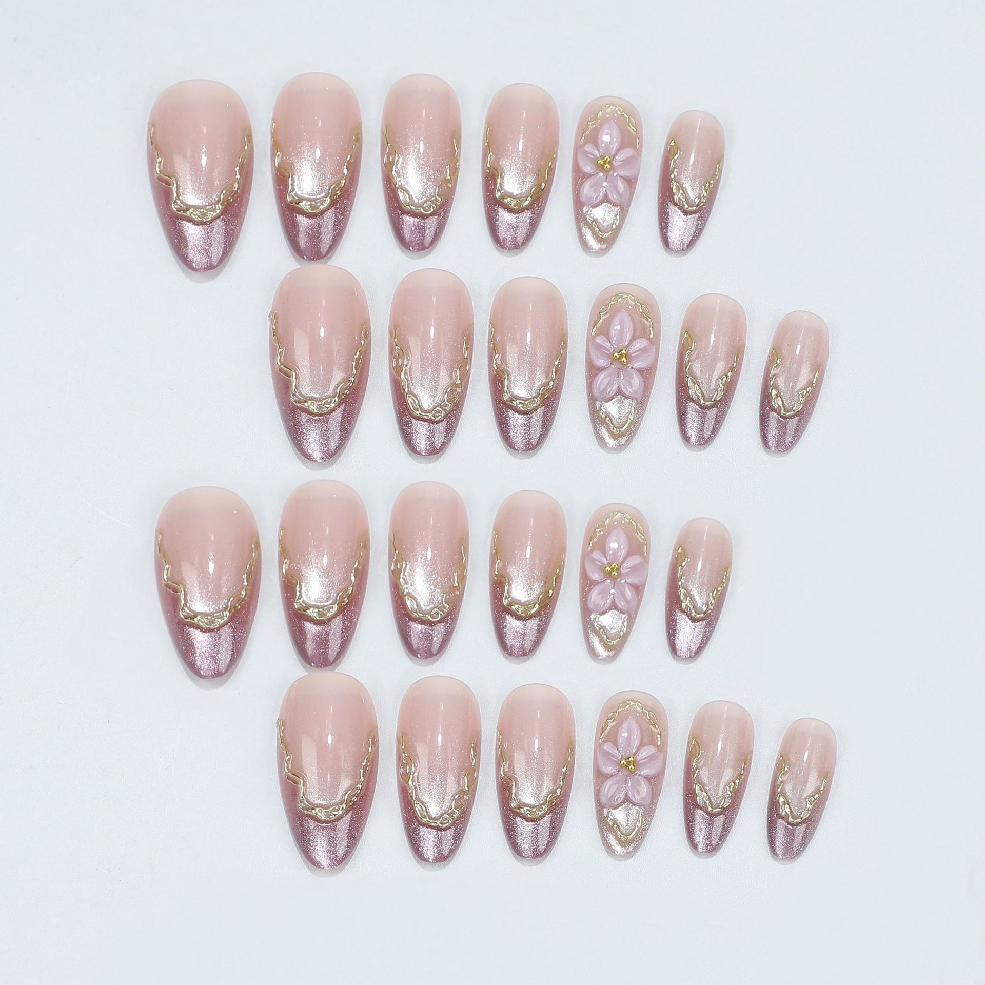 3D Flowers Fake Nails with Glo - Nail Art Flower review and price