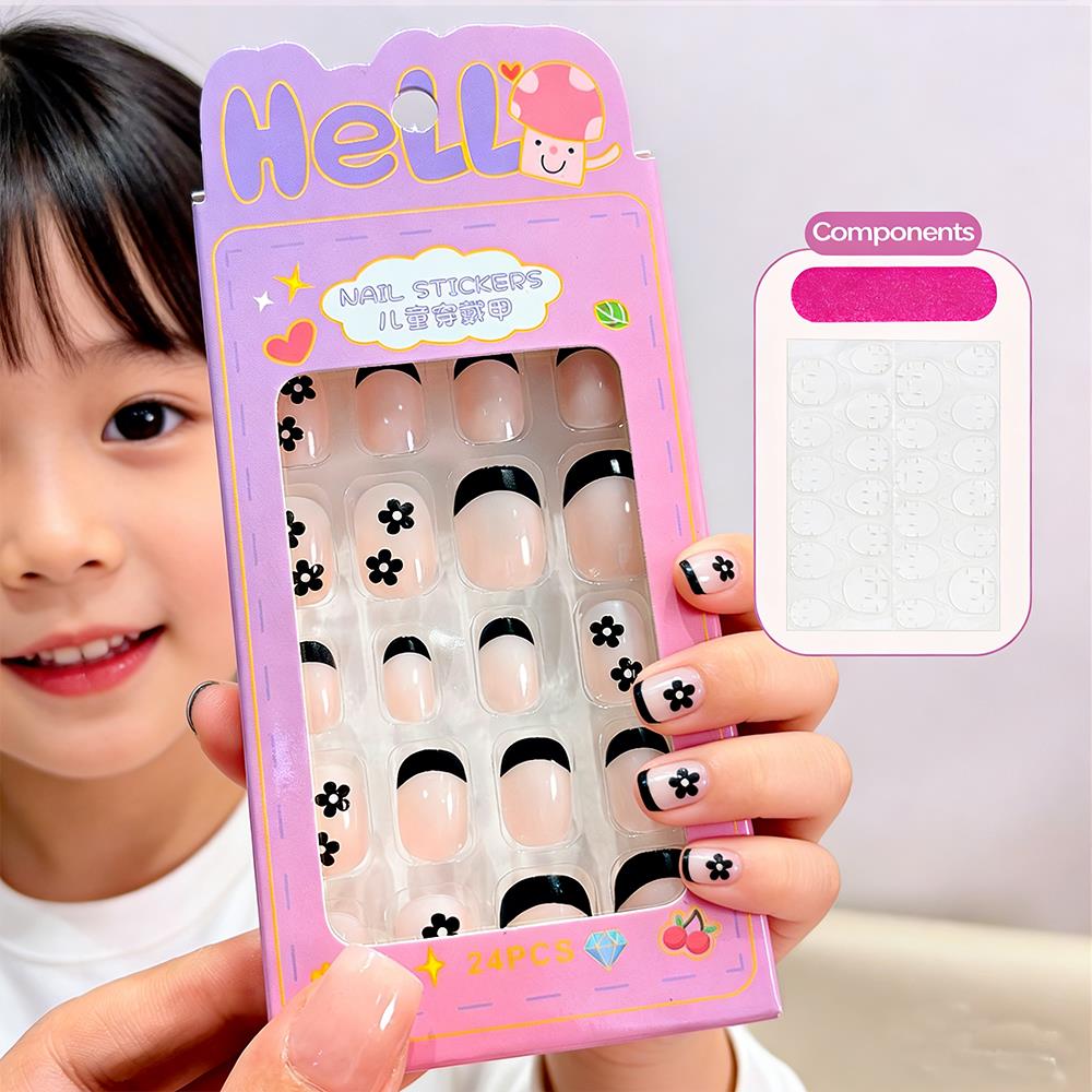 24Pcs/Box Cartoon Kids Press O - Nail Art Design review and price