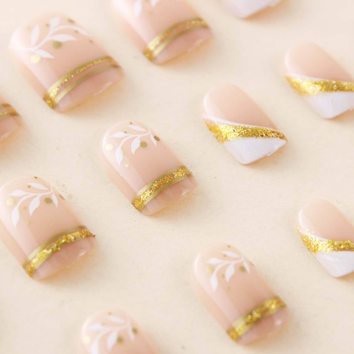 Nude Short Square Press On Nai - Nail Art Design review and price