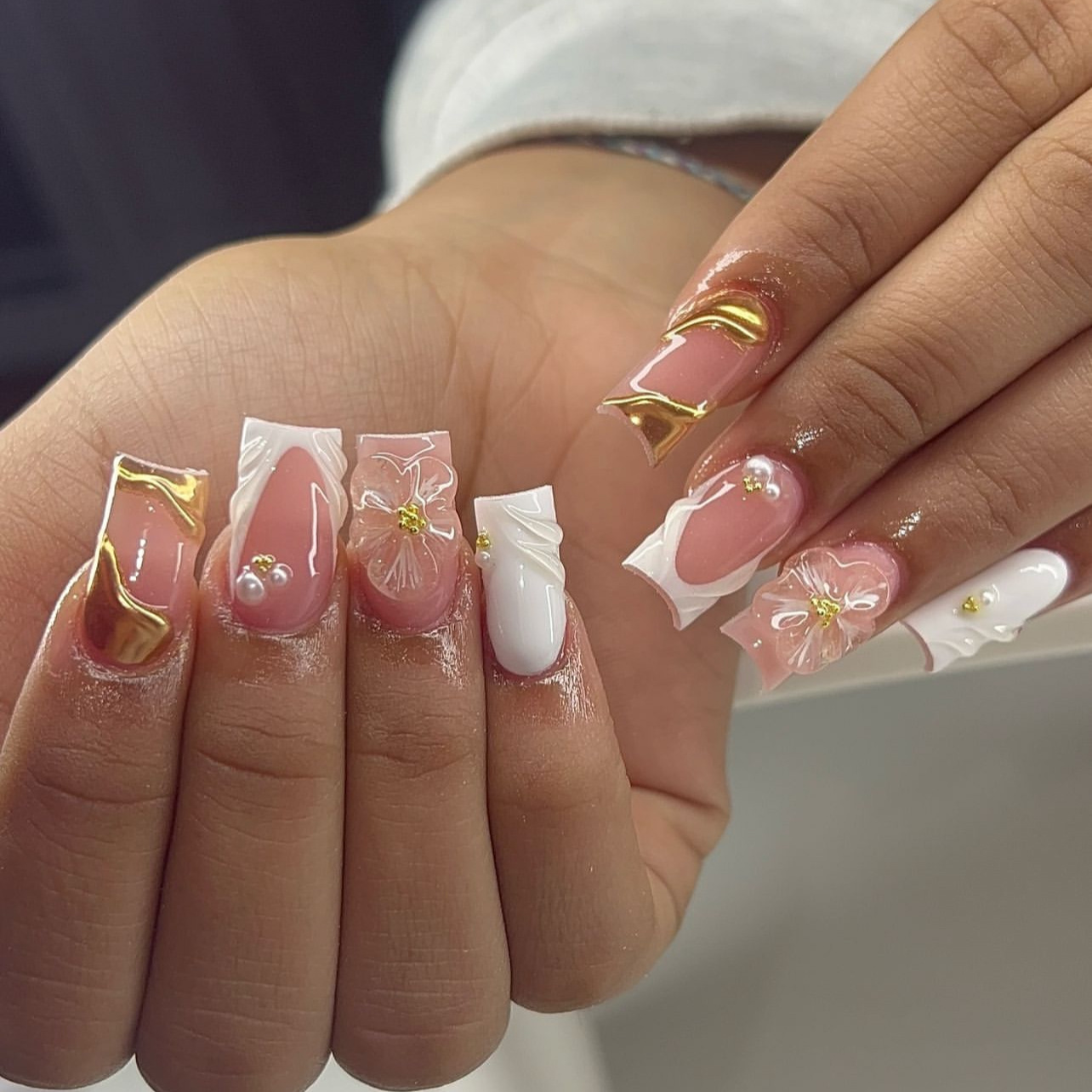 24Pcs Sweet Medium Square Fals - Nail Art Design review and price