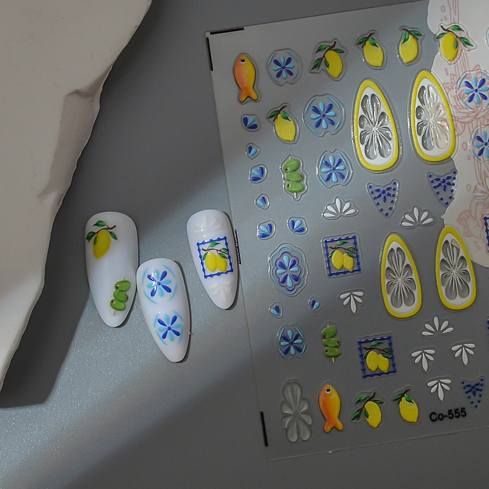 Lemon Fruit Nail Stickers Bohe - Nail Art Zelda review and price