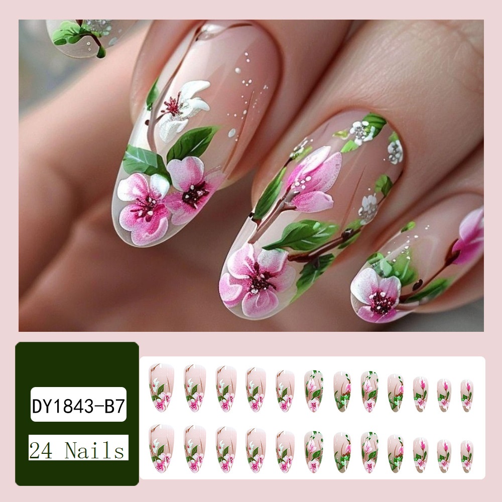 Short Almond Press on Nails 3D - Nail Art Design review and price