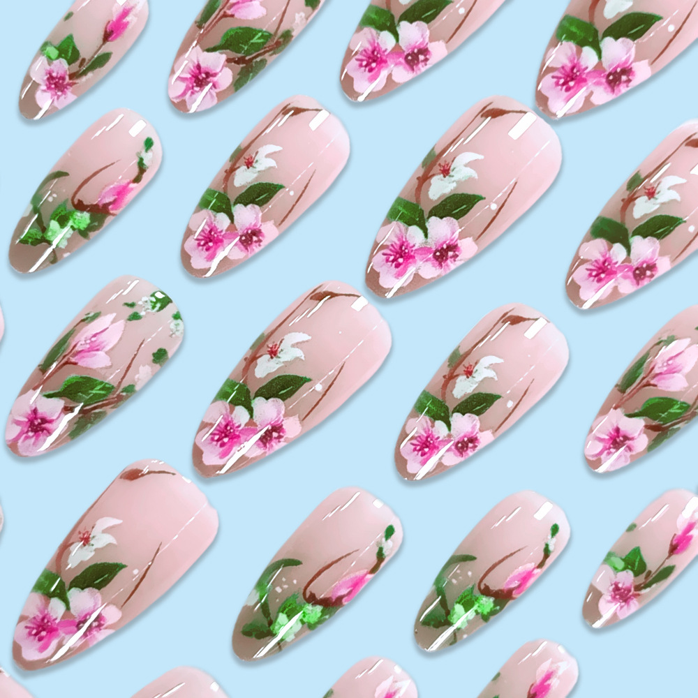 Short Almond Press on Nails 3D - Nail Art Design review and price