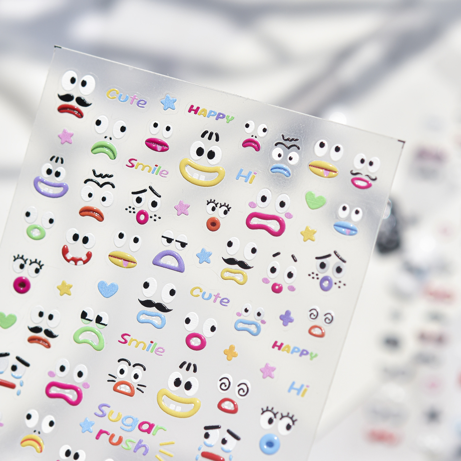 Cartoon Big Eye Emoji 5D Nail  - Nail Art Zelda review and price