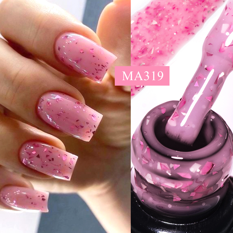 MEET ACROSS 7ml Pink Glitter R - Nail Art Orange review and price