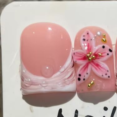 10Pcs/set Nude Pink Gradient S - Nail Art Cat Eye Pink review and price