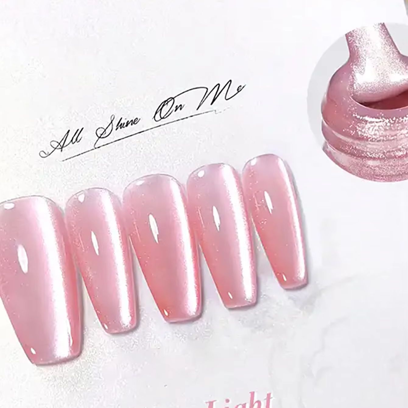TC 1Pcs Summer New Pink Peach  - Nail Art Cat Eye Pink review and price