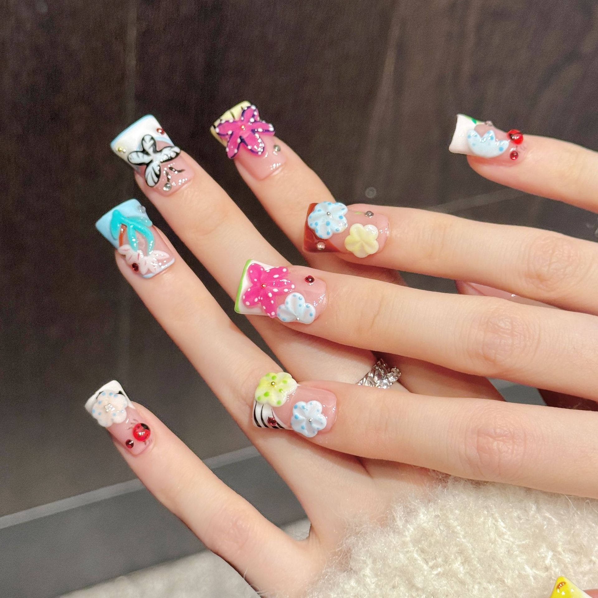 10PCS Duck Handmade Press On N - Nail Art Design review and price