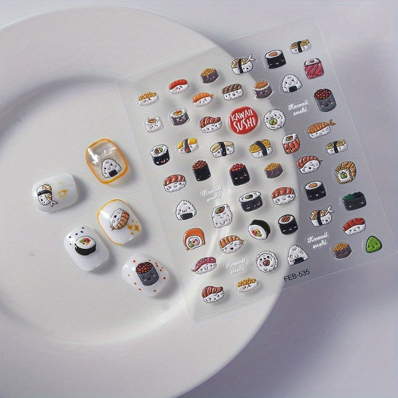 2pcs 3D Sushi Nail Stickers, J - Nail Art Zelda review and price