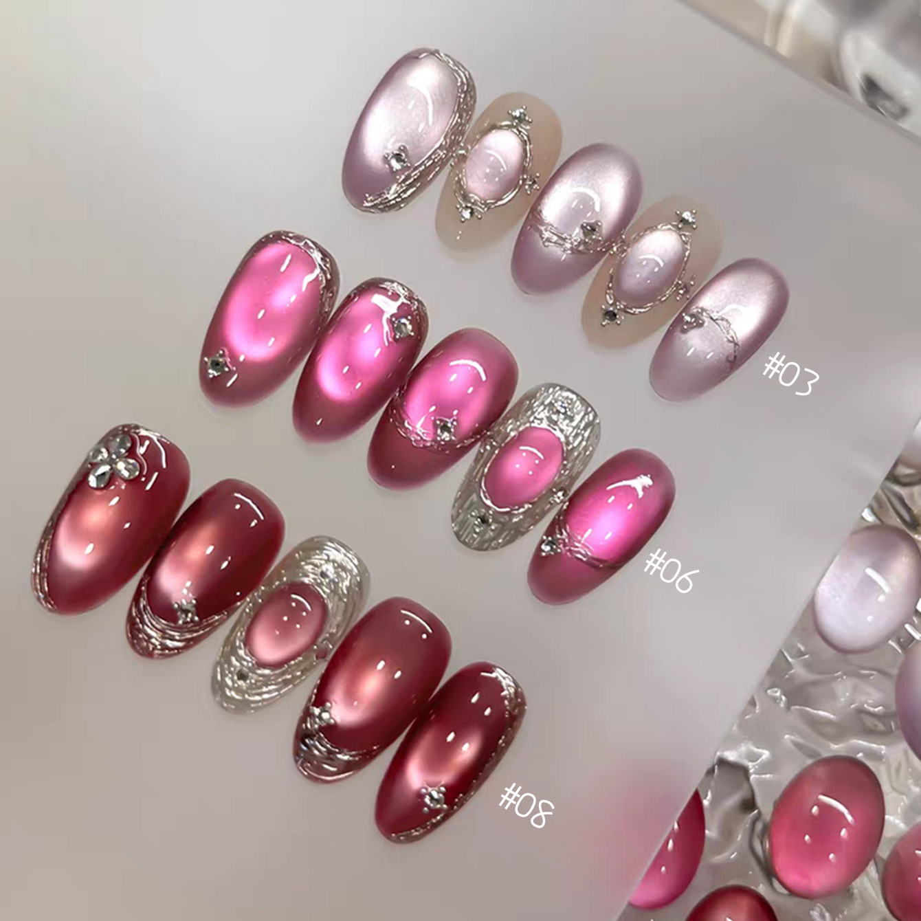 1pcs TC 2026 Summer Popular Ic - Nail Art Cat Eye Pink review and price