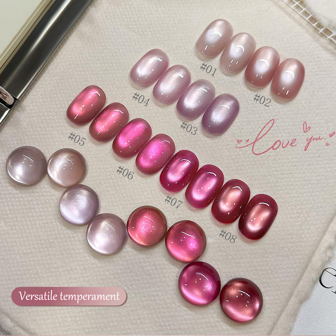 1pcs TC 2026 Summer Popular Ic - Nail Art Cat Eye Pink review and price