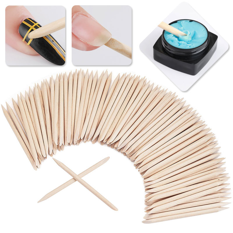 100Pcs Cuticle Pusher Remover  - Nail Art Orange review and price