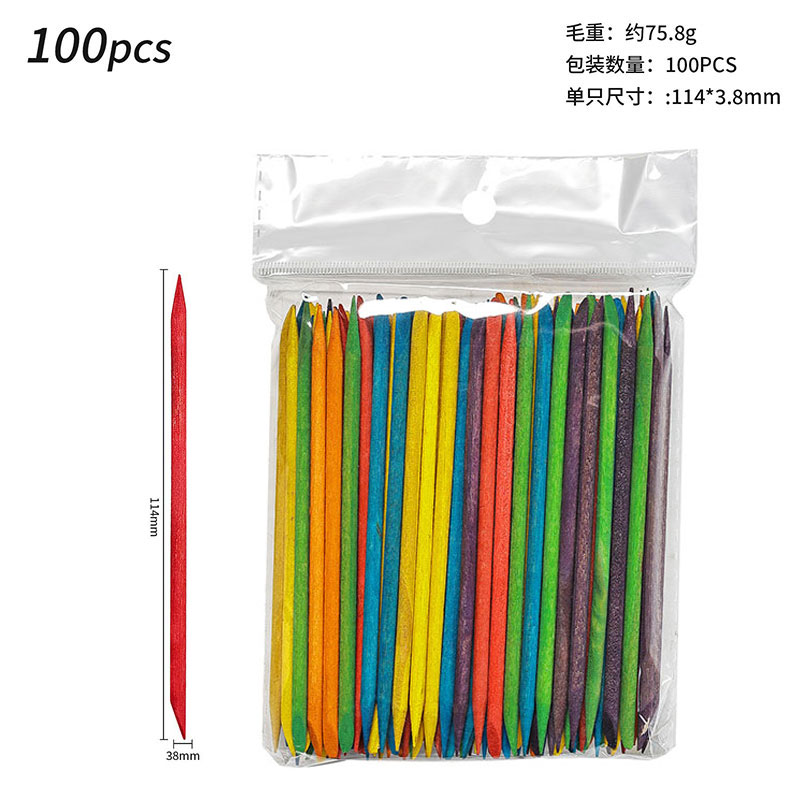 100Pcs Cuticle Pusher Remover  - Nail Art Orange review and price