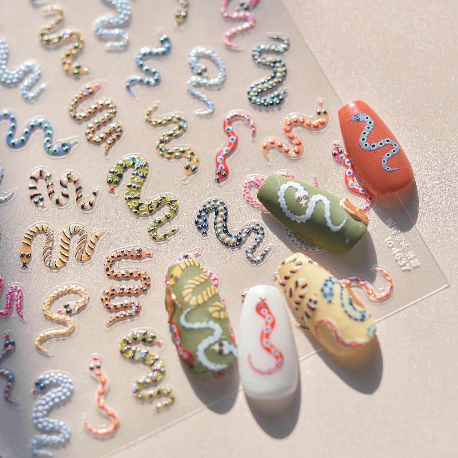 1pcs 5D Embossed Colors Snake  - Nail Art Zelda review and price