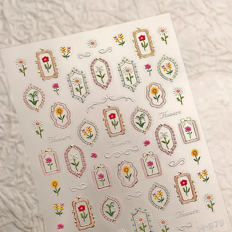 Luxury 5D Floral Nail Art Stic - Nail Art Zelda review and price