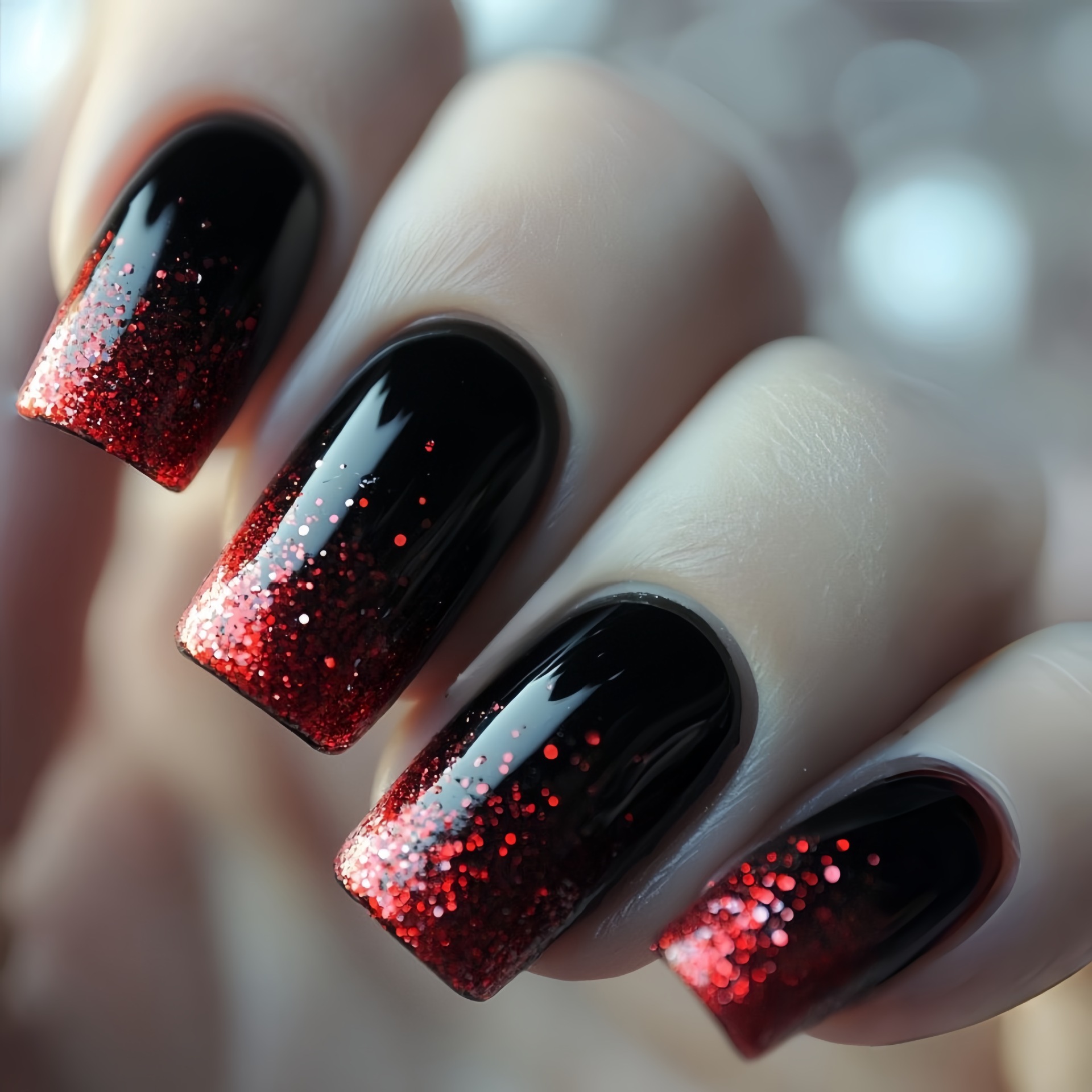 Short Medium fake nails Gradie - Nail Art Design review and price