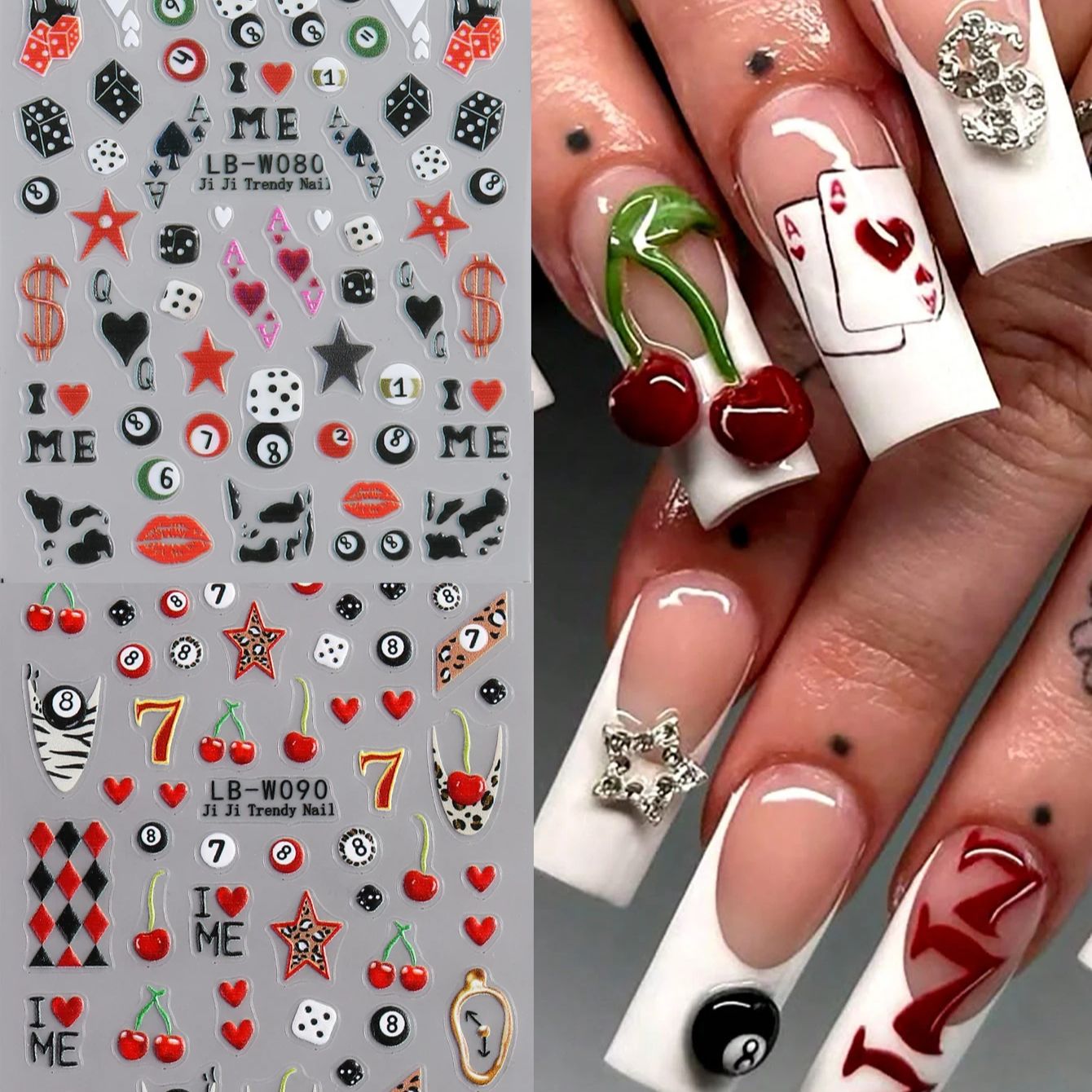 Billiard 8-Ball & Number 7 Sel - Nail Art Zelda review and price