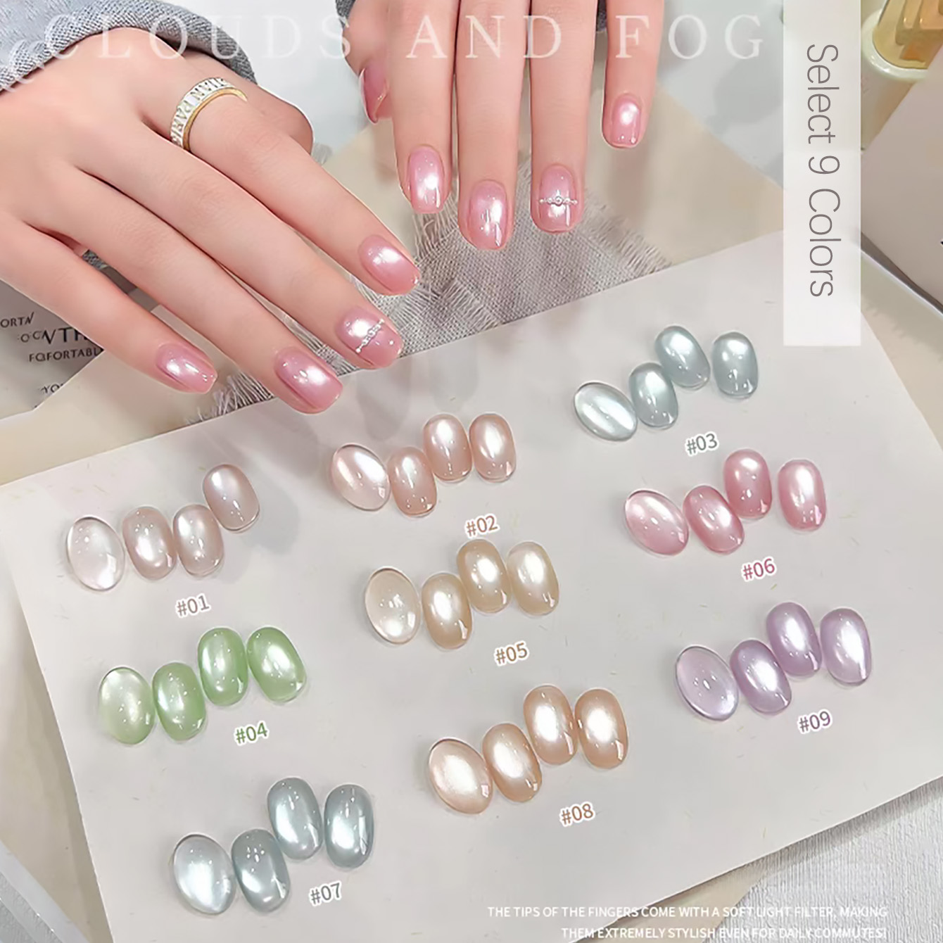 SHAKA 1pcs Clear Cloudy White  - Nail Art Cat Eye Pink review and price
